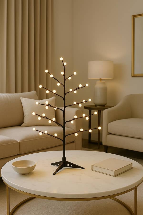 Arbol Luces 70 cm Flor cerezo, bolas o Estrellas